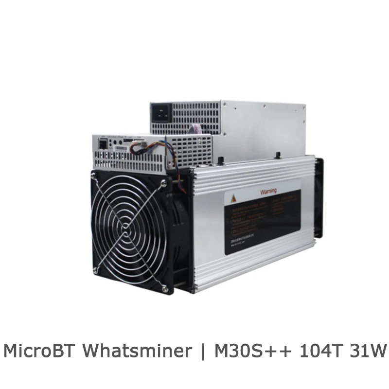 USED MICROBT WHATSMINER M30S++ 104T MINER BITCOIN SHA256